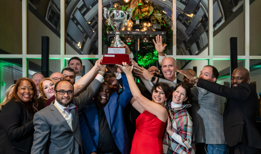 2022 Making Strides Against Breast Cancer of DC Awards the 1st Cup of Hope Top Fundraising Award to Team Volanno & Breast Cancer Survivor Dawn Amore